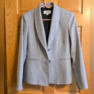 Le Suit Gray Blazer Jacket single breast size 6